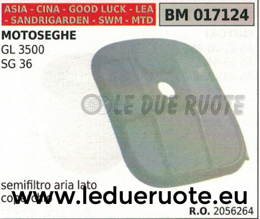 20562 FILTRO ARIA MOTOSEGA CINESE IMPORTAZIONE SANDRIGARDEN SWM MTD GL 3500 SG36