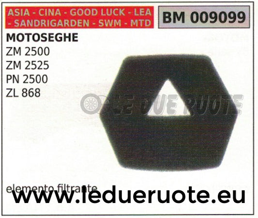 SPUGNA FILTRO ARIA MOTOSEGA CINESE SWM LEA MTD IMPORTAZIONE SANDRIGARDEN ZL 868