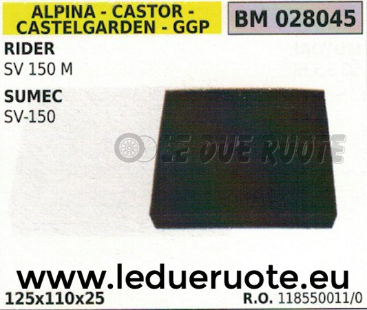 118550011 FILTRO ARIA TRATTORINO RASAERBA TOSAERBA STIGA CASTELGARDEN SV 150 M