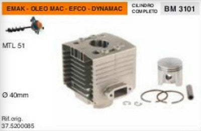 CILINDRO E PISTONE MOTOTRIVELLA OLEO MAC EFCO DYNAMAC EMAK MTL 51 Ø 4