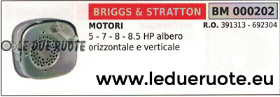 391313 692304 MARMITTA SCARICO SILENZIATORE BRIGGS & STRATTON 5 7 8 8.