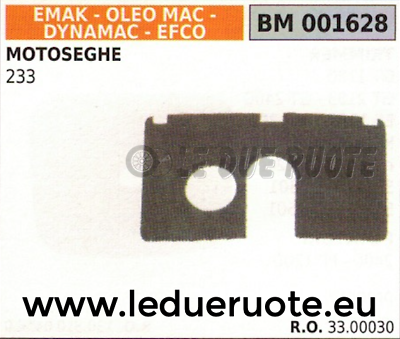 3300030 FILTRO ARIA MOTOSEGA EMAK EFCO DYNAMAC OLEO MAC OM233 OM 233 o