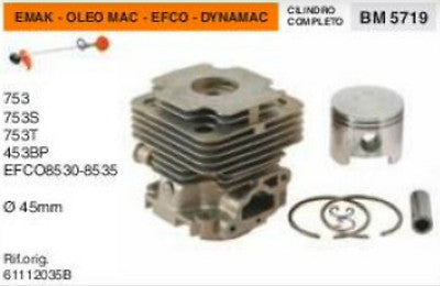 CILINDRO E PISTONE DECESPUGLIATORE OLEO MAC 753 453 EFCO 8530 8535 Ø