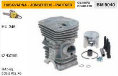 503870276 CILINDRO E PISTONE MOTOSEGA HUSQVARNA JONSEREDS HU 345 Ø 42