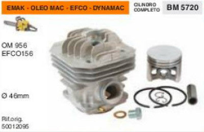 50012095 CILINDRO E PISTONE MOTOSEGA EMAK OLEO MAC 956 EFCO 156 DYNAMA