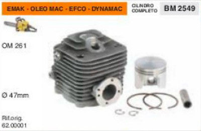 62.00001 CILINDRO E PISTONE MOTOSEGA EMAK OLEO MAC EFCO DYNAMAC 261 Ø