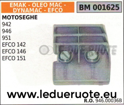 94600036B FILTRO ARIA MOTOSEGA EFCO 142 146 151 DYNAMAC OLEO MAC 942 9