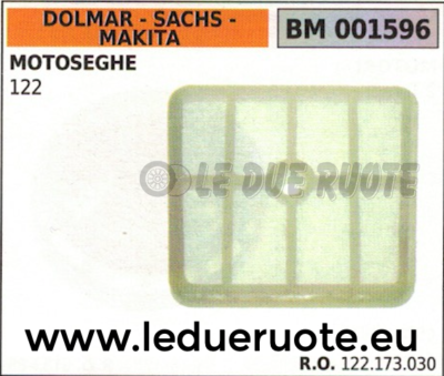 122173030 FILTRO ARIA COMPLETO MOTOSEGA DOLMAR SACHS MAKITA 122