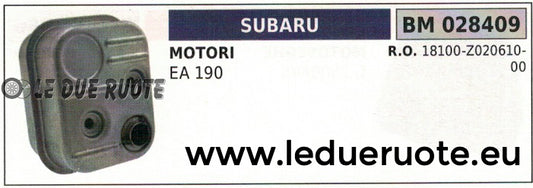 18100Z02061000 MARMITTA SCARICO SILENZIATORE MOTORE SUBAR EA 190