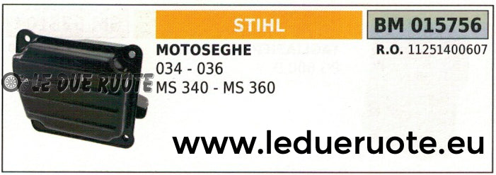 11251400607 MARMITTA SCARICO SILENZIATORE MOTOSEGA STIHL 034 036 MS 340 360