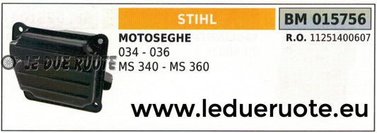 11251400607 MARMITTA SCARICO SILENZIATORE MOTOSEGA STIHL 034 036 MS 340 360