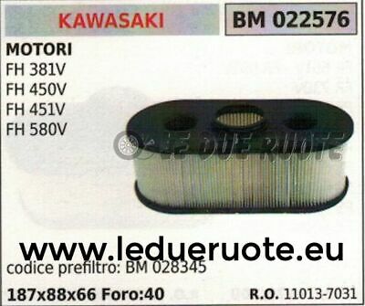 110137031 FILTRO ARIA MOTORE KAWASAKI FH 381V 430V 480V 541V 580V 187X88X66
