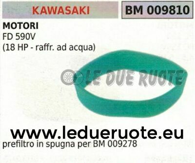 SPUGNA PER FILTRO ARIA MOTORE KAWASAKI FD590V 18HP RAFFREDD AD ACQUA 222x92x70