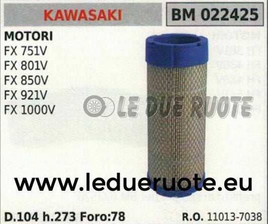 110137038 FILTRO ARIA RASAERBA TOSAERBA MOTORE KAWASAKI FX 751V 801V 104x273x78