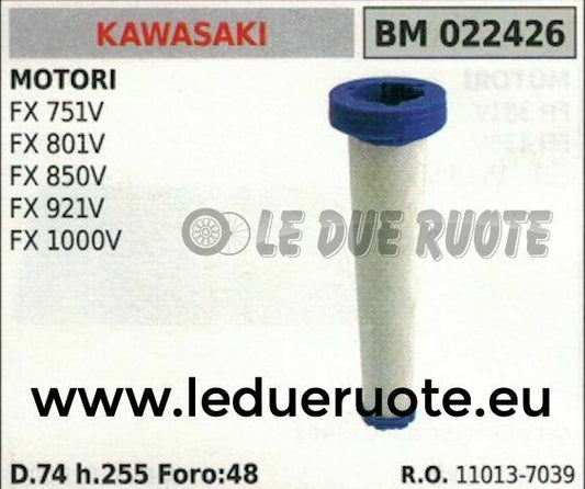 110137039 FILTRO ARIA RASAERBA TOSAERBA MOTORE KAWASAKI FX 921V 1000V 74x255x48