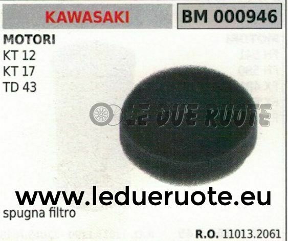 110132061 SPUGNA FILTRO ARIA MOTORE KAWASAKI KT 12 17 TD 43