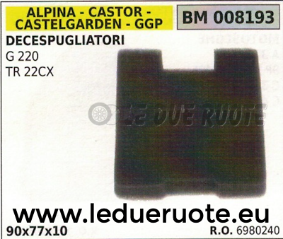 6980240 FILTRO ARIA DECESPUGLIATORE ALPINA CASTOR CASTELGARDEN G220 TR22CX 220