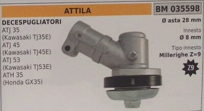 COPPIA CONICA DECESPUGLIATORE KAWASAKI HONDA ASTA ATTILA Ø 28 MILLERIGHE Z-9 8mm