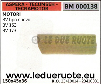 23410014 FILTRO ARIA MOTORE ASPERA TECUMSEH TECNAMOTOR BV153 BV173 150x45x36