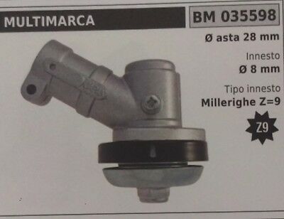 COPPIA CONICA UNIVERSALE standard DECESPUGLIATORE CON ASTA Ø 28 MILLERIGHE Z 9