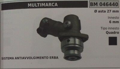 COPPIA CONICA UNIVERSALE standard DECESPUGLIATORE CON ASTA Ø 27 QUADRO 6mm