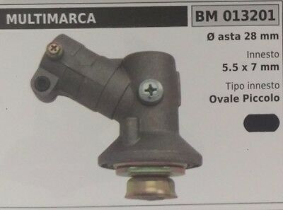 COPPIA CONICA UNIVERSALE standard DECESPUGLIATORE CON ASTA Ø 28 OVALE 5.5 x 7