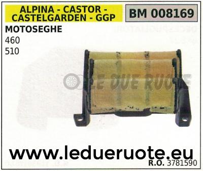 3781590 FILTRO ARIA MOTOSEGA ALPINA CASTOR CASTELGARDEN STIGA GGP 460 510
