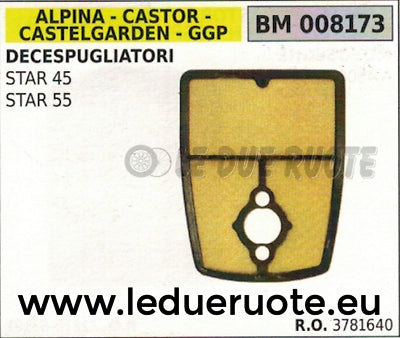 3781640 FILTRO ARIA DECESPUGLIATORE ALPINA CASTOR CASTELGARDEN STAR 45 55
