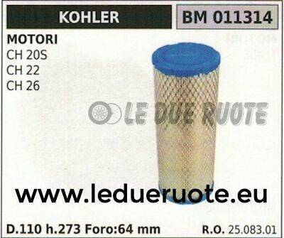 2508301 FILTRO ARIA MOTORE KOHLER CH 20S 22 26 110x273x64