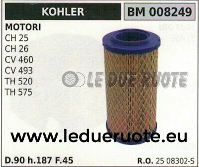 2508302S FILTRO ARIA MOTORE KOHLER CH 25 26 CV 460 493 TH 520 575 90x187x45