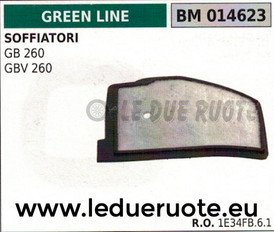 1E34FB61 FILTRO ARIA SOFFIATORE GREENLINE GREENCUT GB GBV 260