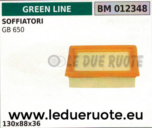 FILTRO ARIA SOFFIATORE GREENLINE GREENCUT GB 650 130x88x36