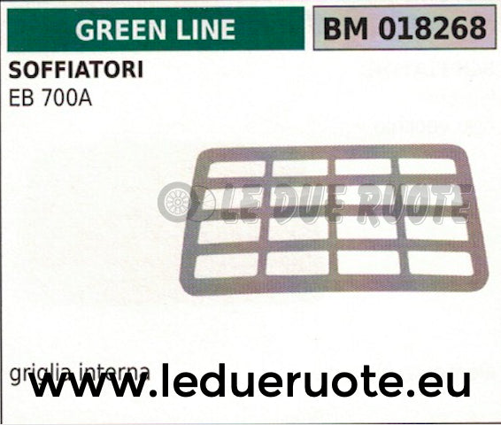 GRIGLIA INTERNA FILTRO ARIA SOFFIATORE ASPIRATORE GREENLINE GREENCUT EB 700A