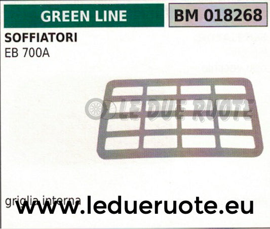 GRIGLIA INTERNA FILTRO ARIA SOFFIATORE ASPIRATORE GREENLINE GREENCUT EB 700A