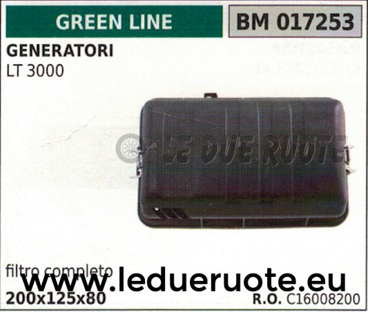 FILTRO ARIA COMPLETO GENERATORE GRUPPO ELETTROGENO GREENLINE GREENCUT LT 3000