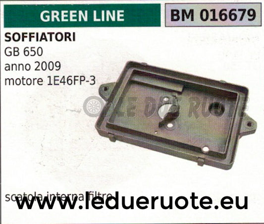 SCATOLA INTERNA FILTRO ARIA SOFFIATORE GREENLINE GREENCUT GB 650 2009 1E46PF-3