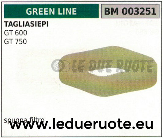 SPUGNA FILTRO ARIA TAGLIASIEPE TOSASIEPI SIEPI GREENLINE GREENCUT GT 600 750