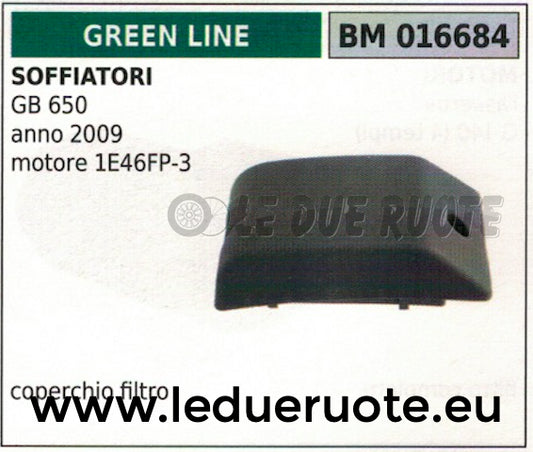 COPERCHIO FILTRO ARIA SOFFIATORE GREENLINE GREENCUT GB 650 2009 1E46PF-3