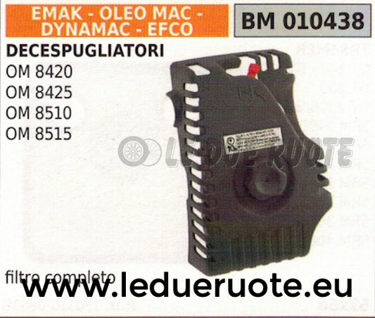 FILTRO ARIA COMPLETO DECESPUGLIATORE EFCO OLEO MAC 8420 8425 8510 8515