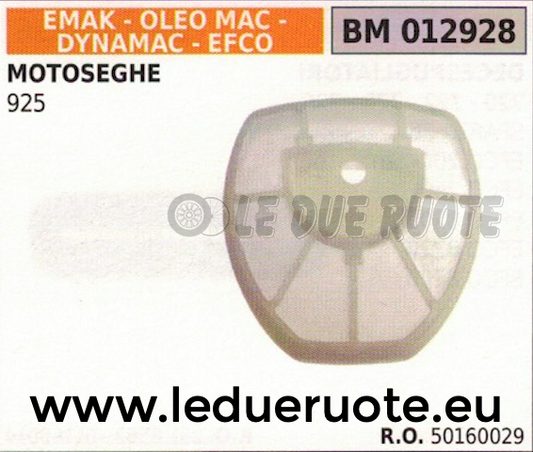 50160029 FILTRO ARIA MOTOSEGA OLEOMAC EFCO EMAK DYNAMAC 925