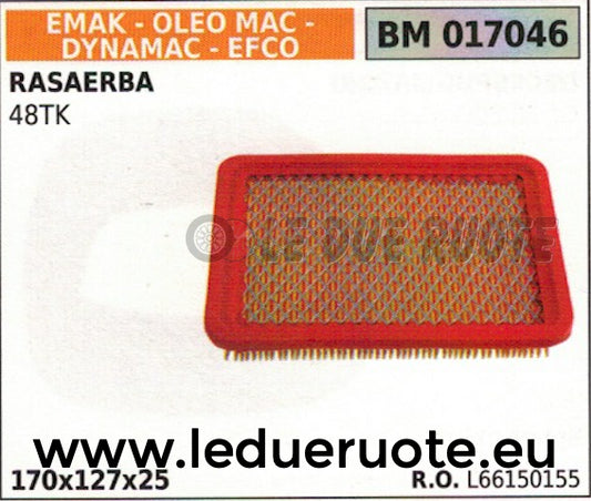 L66150155 FILTRO ARIA RASAERBA TOSAERBA OLEO MAC EFCO 48TK 170x127x25
