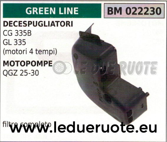 FILTRO ARIA COMPLETO DECESPUGLIATORE 4T GREENLINE GREENCUT CG 335B GL 335