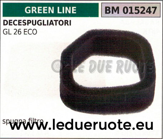 SPUGNA FILTRO ARIA DECESPUGLIATORE GREENLINE GREENCUT GL 26 ECO