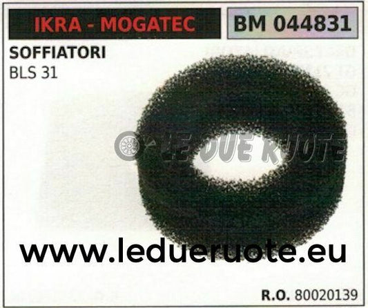 80020139 SPUGNA FILTRO ARIA ELEMENTO FILTRANTE SOFFIATORE IKRA MOGATEC BLS 31