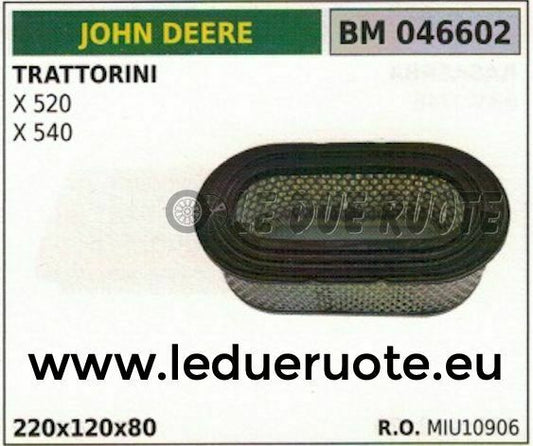 MIU10906 FILTRO ARIA TRATTORINO RASAERBA JOHN DEERE X 520 540 220x120x80
