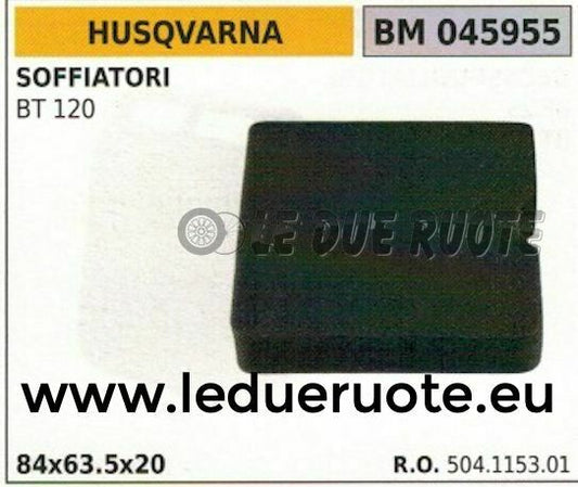 504115301 FILTRO ARIA COMPLETO SOFFIATORE HUSQVARNA BT120 84x63.5x20
