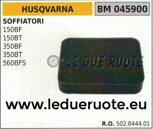 502844401 FILTRO ARIA COMPLETO SOFFIATORE HUSQVARNA 150BF 150BT 350BT 560BFS