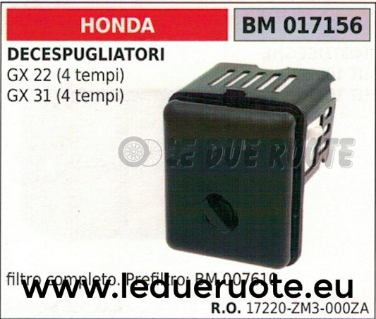17220ZM3000ZA FILTRO ARIA COMPLETO DECESPUGLIATORE HONDA GX 22 31
