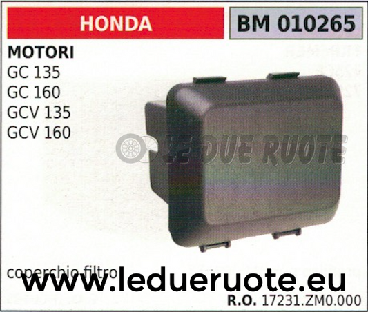 17231ZM0000 COPERCHIO FILTRO ARIA MOTORE HONDA GC GCV 135 160