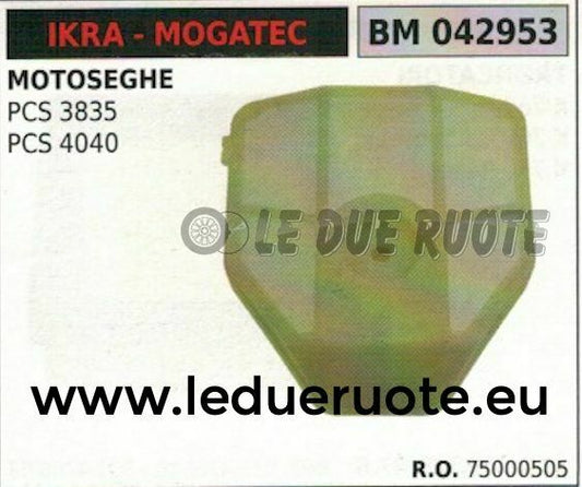 75000505 FILTRO ARIA COMPLETO MOTOSEGA IKRA MOGATEC PCS 3835 4040
